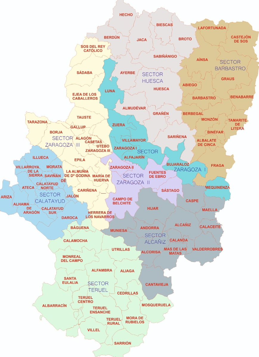 Hacer las cosas con IA hace que pongas mal el Mapa sanitario de Aragón. Este es el correcto