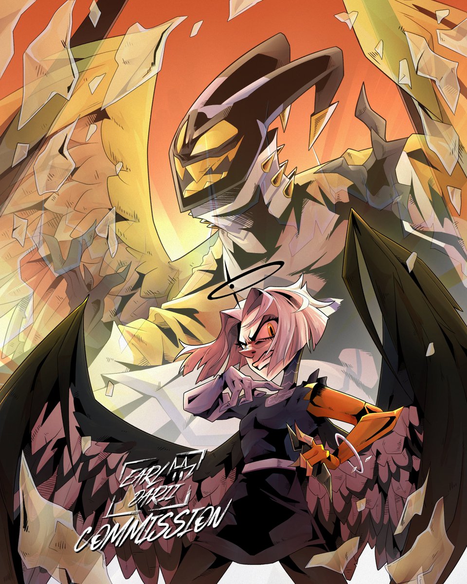 EarlDarii's tweet image. It was a great honor for me to draw this c0mmission illustration for @SamHaft ⚡️

#HazbinHotel #Lute #Adam