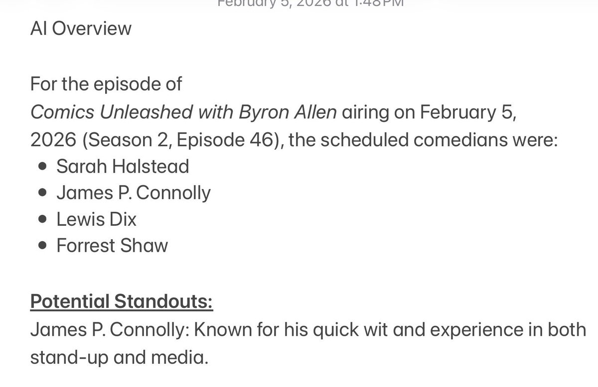 My Mom sent this from AI. 
Or AI sent this from my Mom. 
I’m not sure which one. 😂

#standupcomedy #comedy #AI <a href="/comicsunleashed/">Comics Unleashed</a>