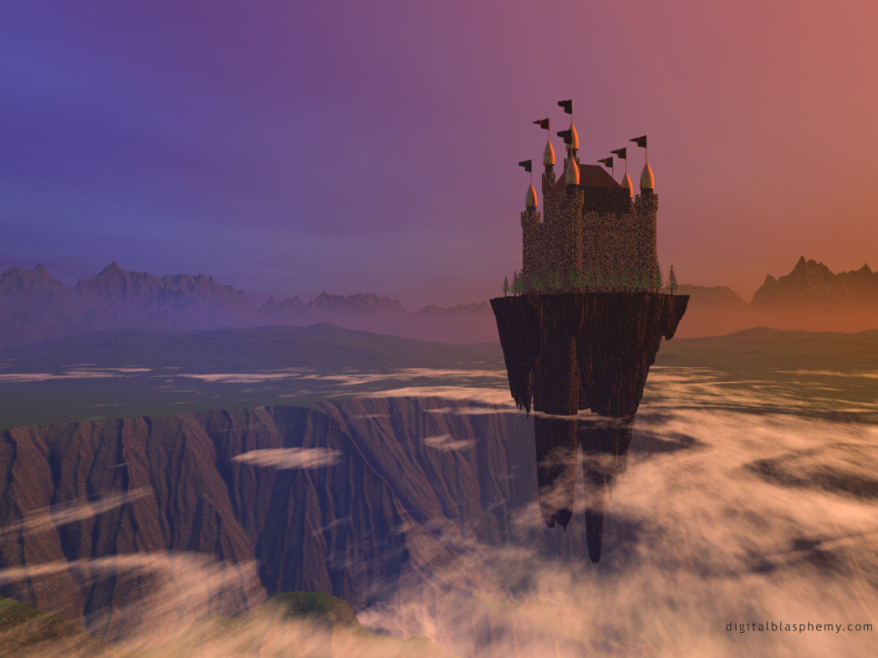 Castles I rendered using Bryce3D back in the late 90s.