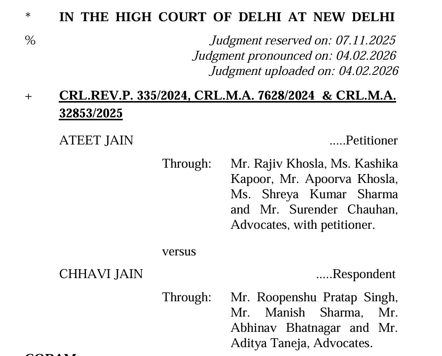 jguptallb's tweet photo. #DHC on #InterimMaintenance:
Unlike Section 125(4) of the #CrPC, no express statutory bar under the #PWDV Act, disentitling a woman
from seeking reliefs merely on allegations of #adultery. Would
require adjudication after evidence is led.
URL:
https://t.co/XBBjzU11tK https://t.co/8Juup8i2M0