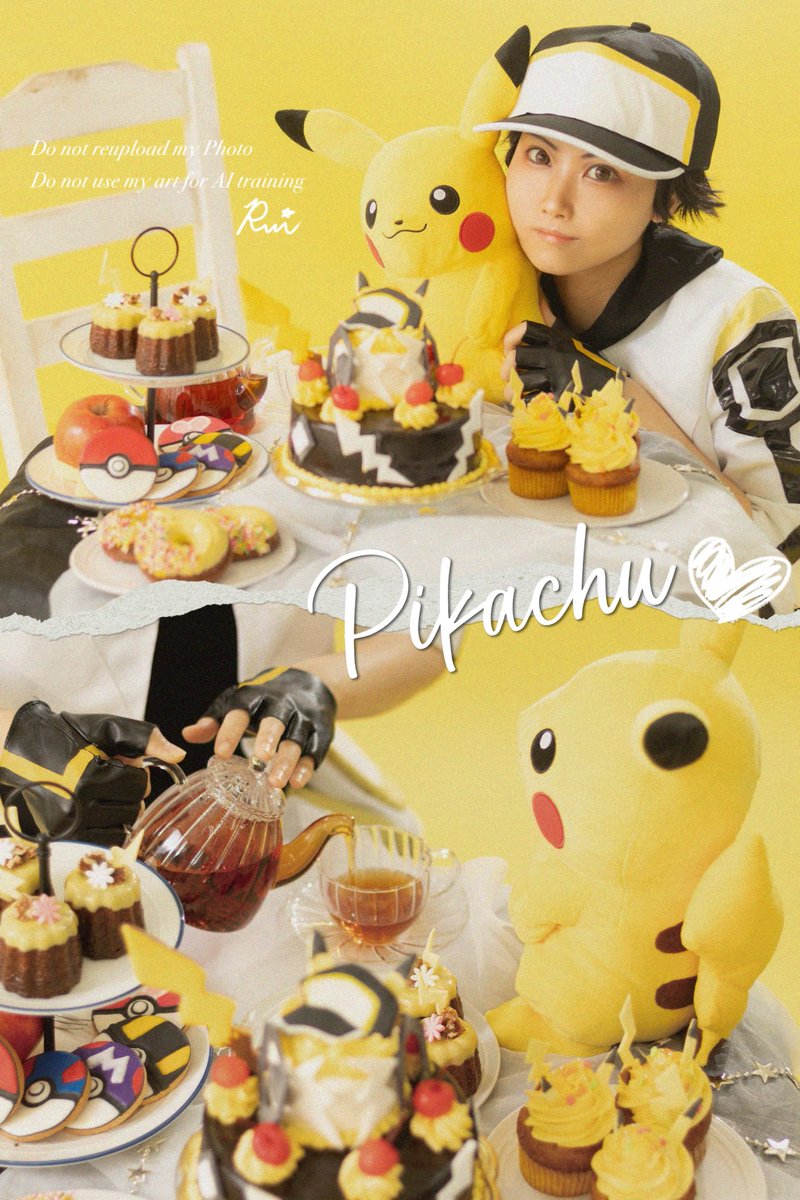 【cos】（1日出遅れ）

　No.025
　　ピカチュウの日⚡️💛

__
pkms EX
mjcsレッド（アナザー）
📷<a href="/agaranuddd/">うだつ/まみ</a> 
ピカチュウとmjcsレッドをイメージした
手作りお菓子🎂⚡️✨
#RUIコス
