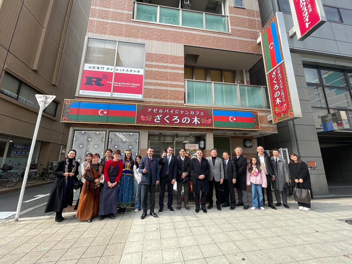 🇦🇿🇯🇵 Today, the Embassy participated in the official opening ceremony of Zakuro no Ki, an Azerbaijani café inaugurated in Osaka.

This marks a historic first, an Azerbaijani café is officially represented in Japan, introducing cultural heritage of Azerbaijan

#Osaka #ZakuroNoKi