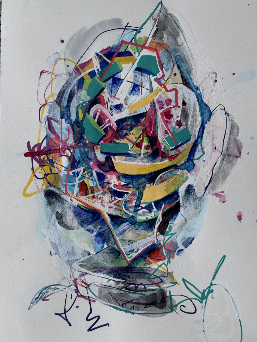 mfwArt's tweet photo. Walking away.
Mixed media on paper 
#hbarbarians https://t.co/0U9vAdeHVV