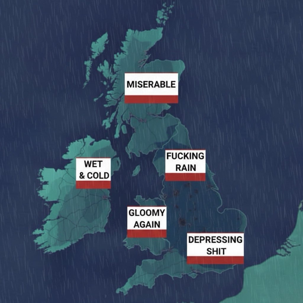 NoContextBrits's tweet image. The weekend weather report.