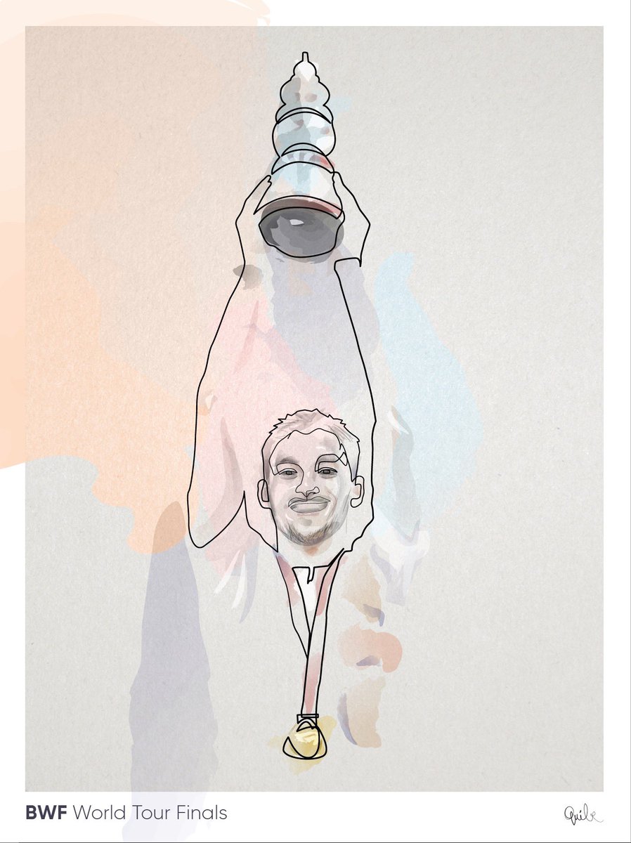 quibelog's tweet photo. Commande de @YonexFrance : portrait de @Popov_Christo pour son sacre aux BWF 🥇 Présenté mercredi au @PavillonDesCanaux ! ✨ #Badminton #Popov https://t.co/ZzidHuQ90Z