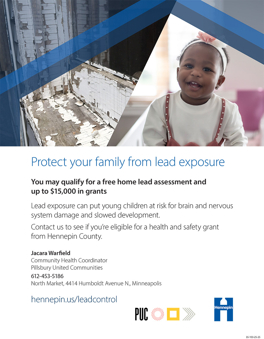 🛡️ Protect Your Family from Lead Poisoning 🛡️
Contact Jacara Warfield, Community Health Coordinator 
Pillsbury United Communities
📞 612-453-5186 Or Visit ow.ly/zrlp50Y0KRv