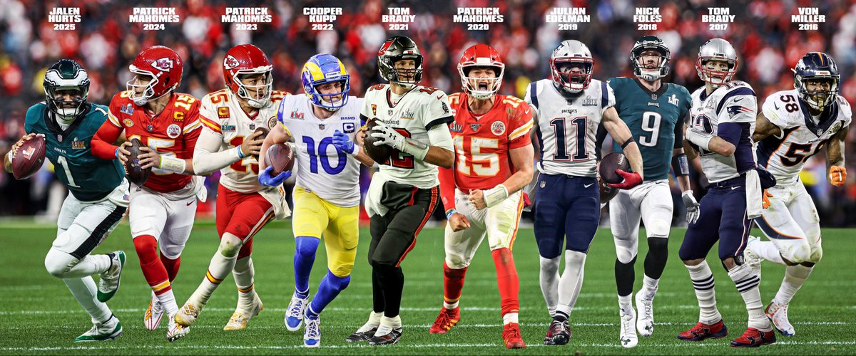 The last 10 Super Bowl MVPs 🏆

Comment who will bring it home this year 👀