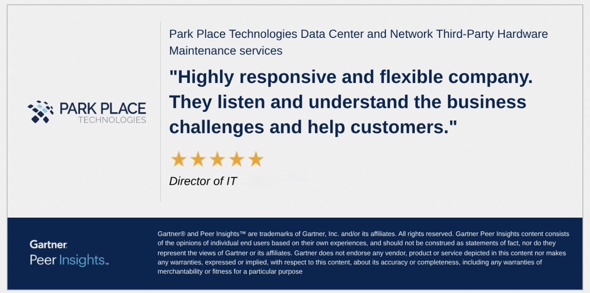 Park Place Technologies tweet media