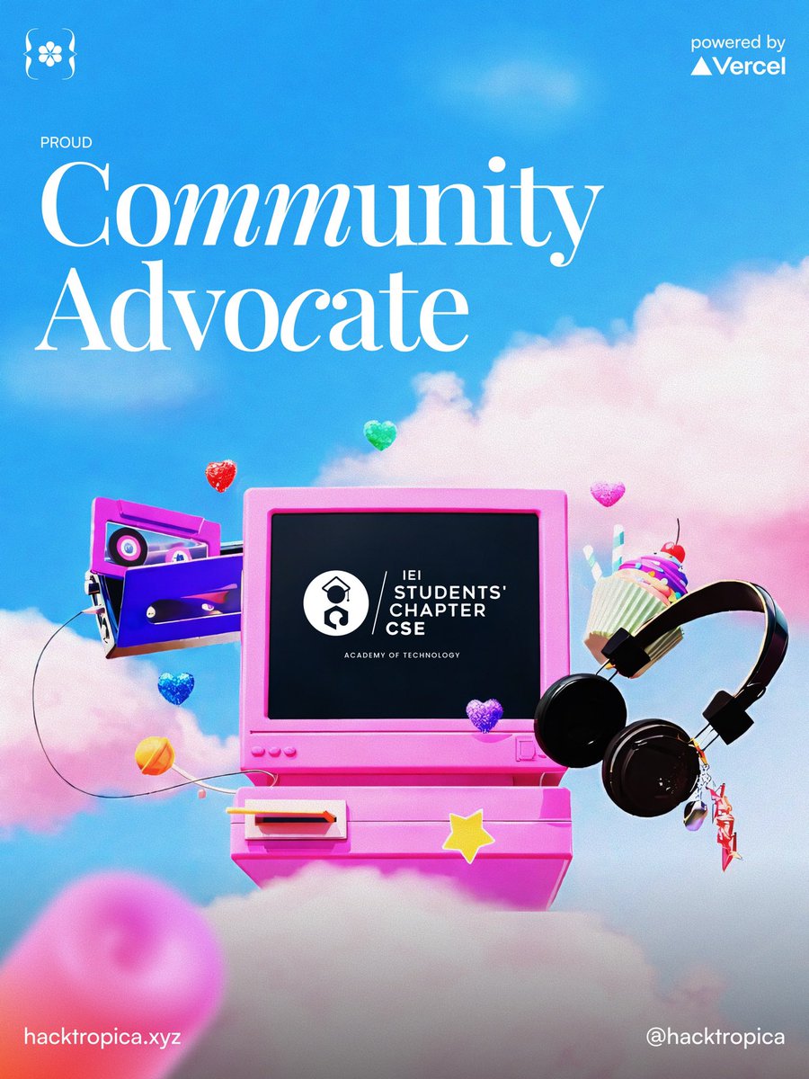 Excited to officially join HackTropica’26 🚀 as a Community Partner with HackTropica!
Thrilled to be part of this amazing journey filled with innovation, collaboration, and limitless opportunities. 💡

SCCSE Unique Referral Link: hacktropica2k26.devfolio.co/?ref=e24b0a8f19

#HackTropica26 #Hackathon