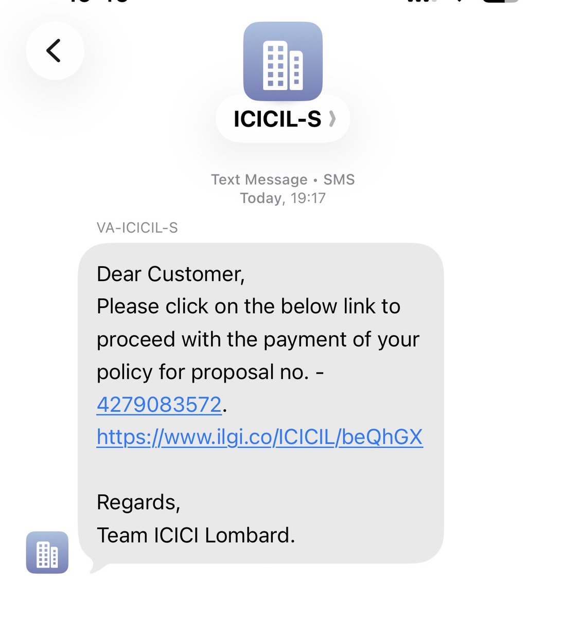 ssk35977's tweet photo. ⁦@ICICILombard⁩ you sick idiots stop sending this message 10 times a day. Idiots of different level you are https://t.co/pRIcBo1sAP