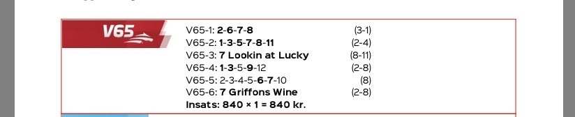 Läcker vinst på Snoken, +42 273 kr! ⭐️
Lookin at Lucky (8%) var fin spetsspik! Missa inte mina V85-tips, snoken.se