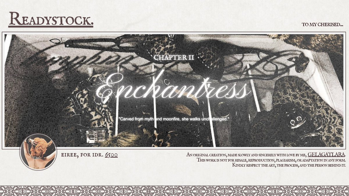 GELAGATLARA's tweet image. HELP REPOST AND OSPEK. {}

teman timun, bisakah bantu aku ospek setup katalog aku, jikalau ada kesamaan dengan BA lain bisa langsung dm aku yaaaa. setup ini terinspirasi dari setup lama aku, yang aku recreate ulang dan VOILA... 🥺 

{ #zonauang #zonajajan }