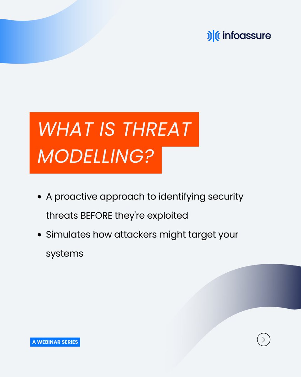 Infoassureltd's tweet photo. Fintech security wake-up call: Hackers are evolving, and "set it and forget it" threat modelling is dead.

Huge thanks to Olaoluwa Eweje for the 🔥 insights from our Advanced Threat Modelling webinar.
Tag someone who needs this 👇

#FintechSecurity #CyberSecurity #ThreatModelling https://t.co/Wt19gSvGZp