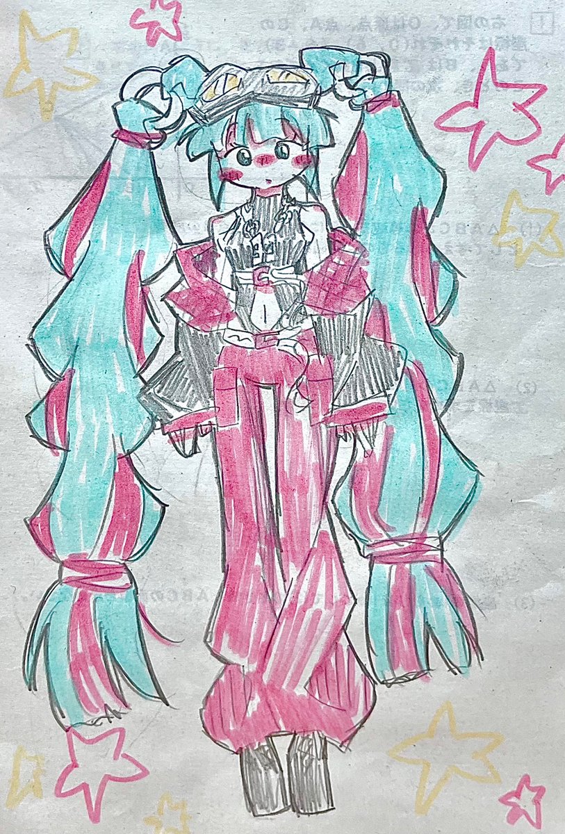 自分で描いといてなんだけどめちゃスタイル良く描けて最高