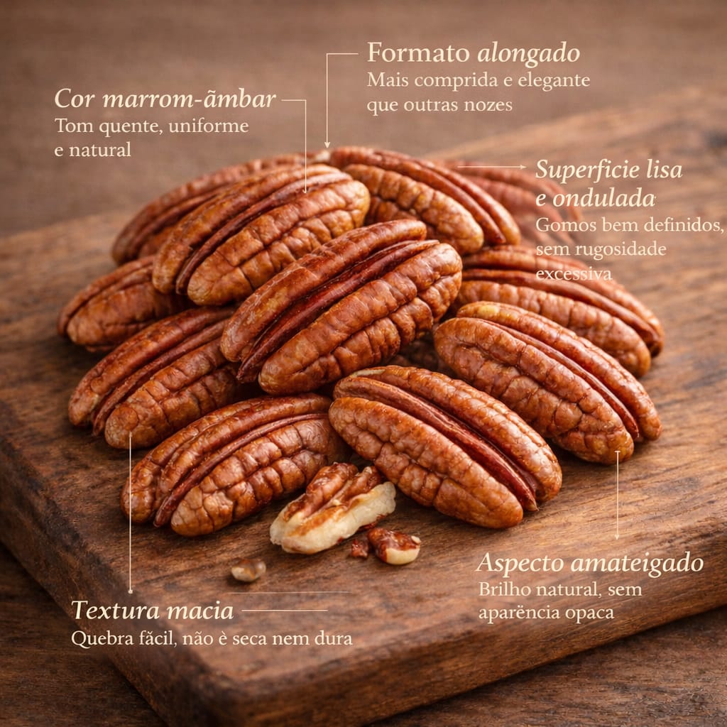 Você saberia reconhecer uma noz-pecan na hora da compra? 
Saber reconhecer a noz-pecan é valorizar um produto de qualidade, sabor e origem 🌱
É fazer escolhas mais conscientes — e mais saborosas também 😋 - instagram.com/ibpecan/