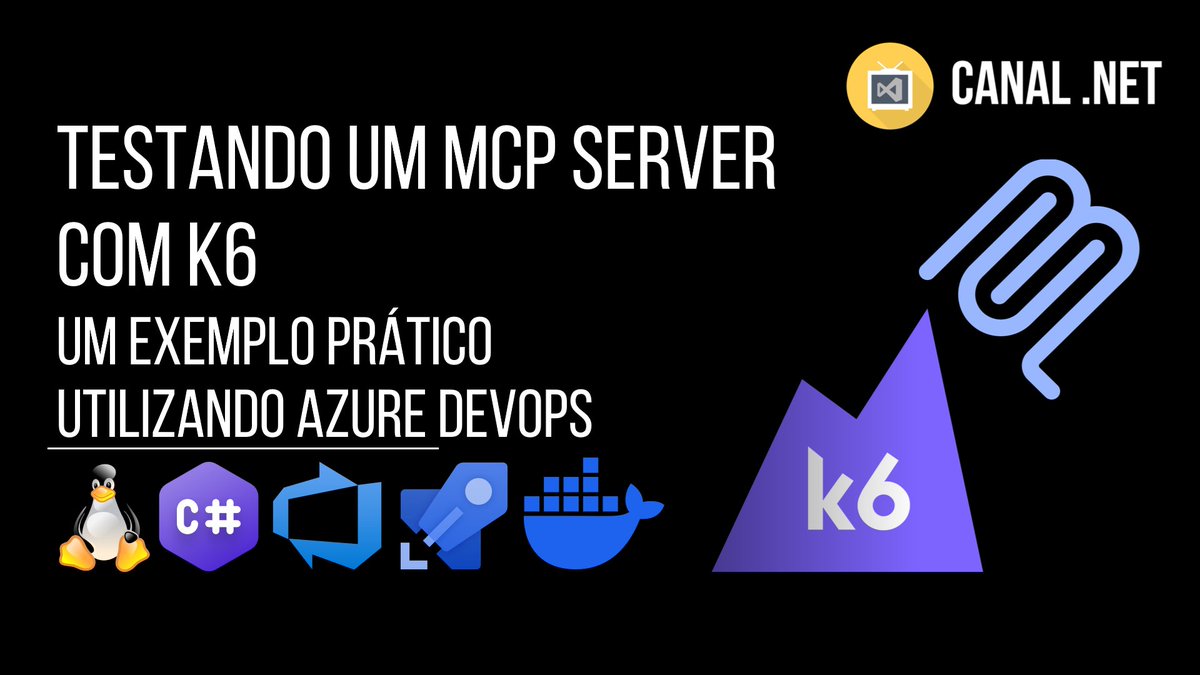 RenatoGroff's tweet image. Novo vídeo no Canal .NET -&amp;gt; Testando um MCP Server com k6: um exemplo prático de automação utilizando Azure DevOps -- Link: youtube.com/watch?v=cXP_5H…

#k6 #mcp #ai #azuredevops #artificialintelligence #modelcontextprotocol #docker #containers #azurepipelines #containers #dotnet