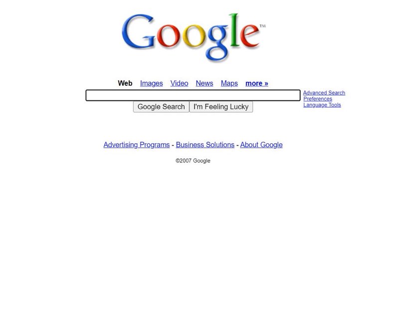 OldInternetFeel's tweet photo. Google in 2007 https://t.co/eCUWtqMuVn