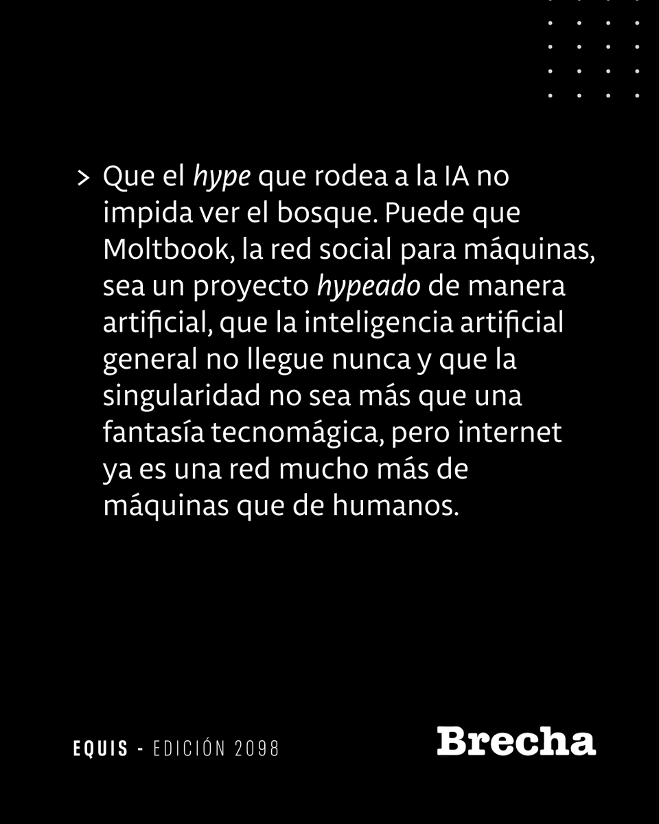 SemanarioBrecha's tweet image. 📰 La rebelión de las máquinas

Una red social para inteligencia artificial y la importancia de las agencias no humanas

🖋️ Joaquín Moreira Alonso
📸 Imagen generada con Chat GPT, a partir de este texto.

Lectura libre

brecha.uy/la-rebelion-de…