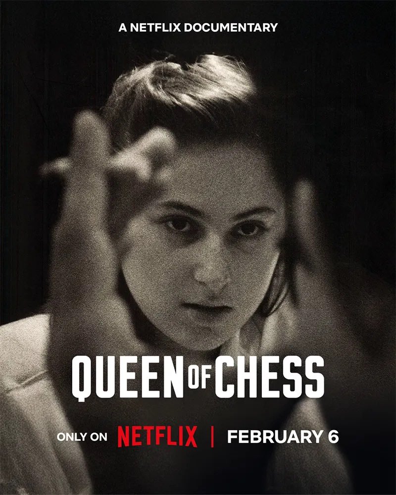 1976montreal's tweet photo. gelmiş geçmiş en büyük kadın satranç oyuncusu Judit Polgar'ın hayat hikayesini konu alan Queen of Chess (2026) oyuna uzak bile olsanız keyif alarak izleyebileceğiniz, adına yaraşır güzellikte bir belgesel olmuş 👑 https://t.co/X0zUea0Ww9
