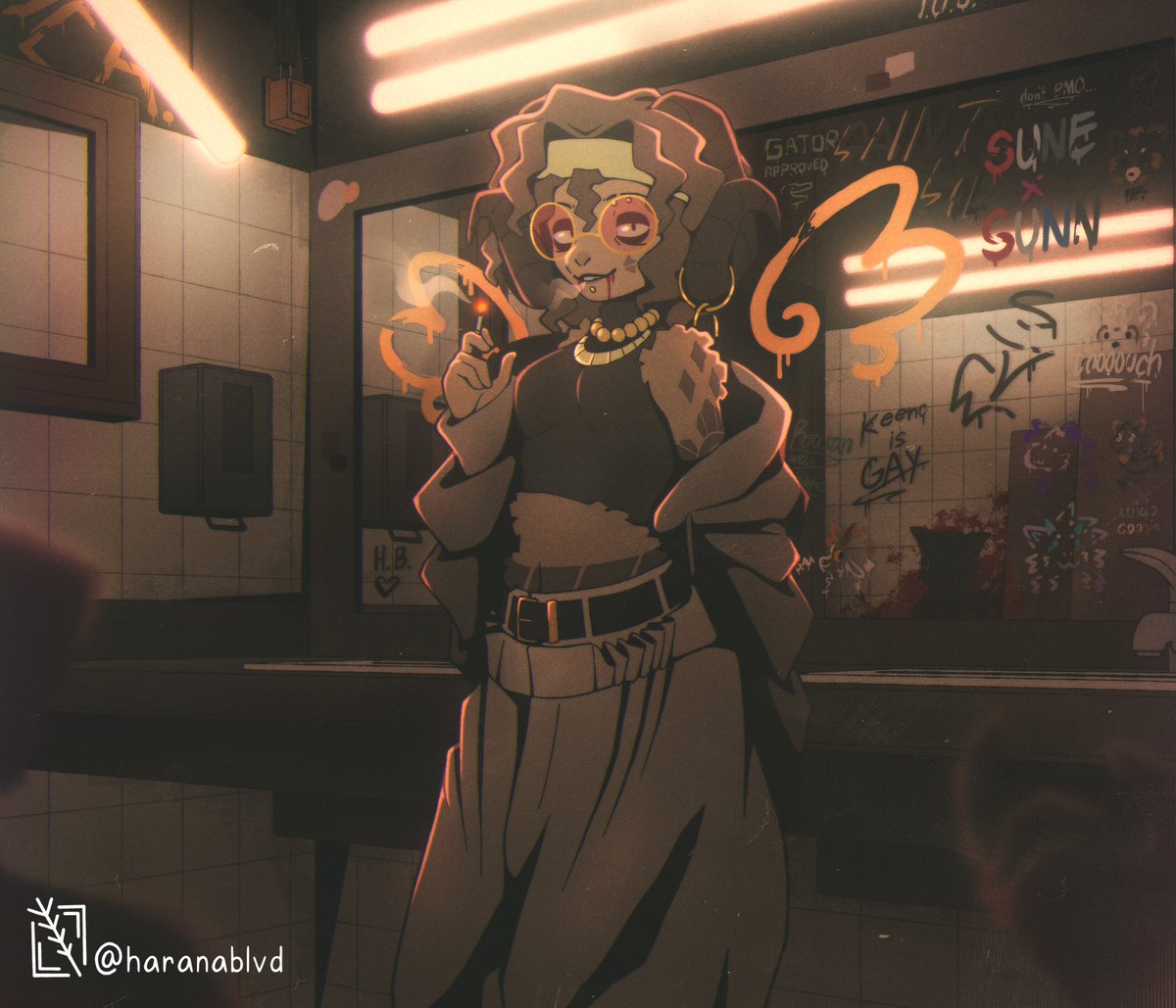 haranablvd's tweet image. Angel of rosy glimmer; devil through the smoky mirror.