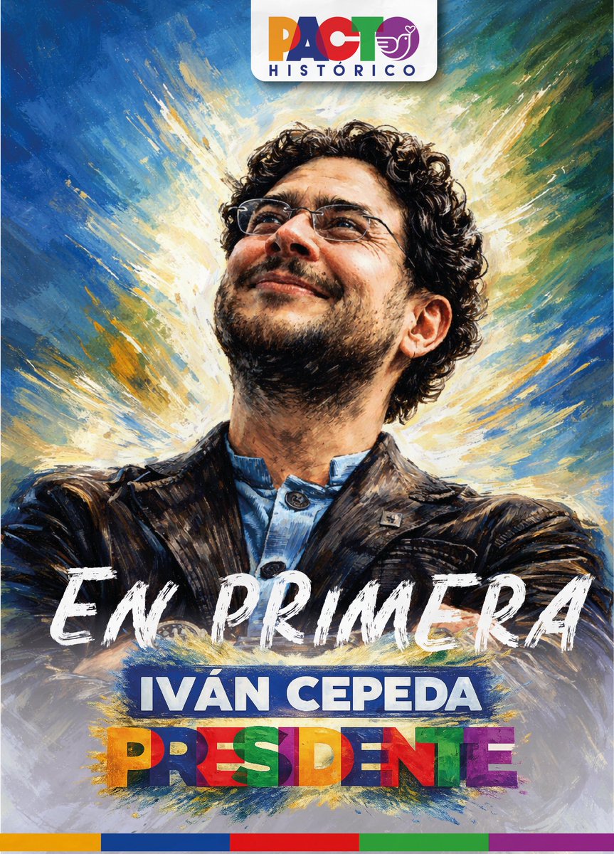 ¡IVÁN CEPEDA PRESIDENTE EN PRIMERA VUELTA! 💛💙❤️💚💜 

El pueblo ya eligió el Pacto, el pueblo es el corazón del Pacto. El 8 de marzo apoyar a Iván Cepeda es votar por las listas de Cámara y Senado Pacto Histórico. 

#PrimeraVuelta
#PactoHistórico
#IvánCepeda