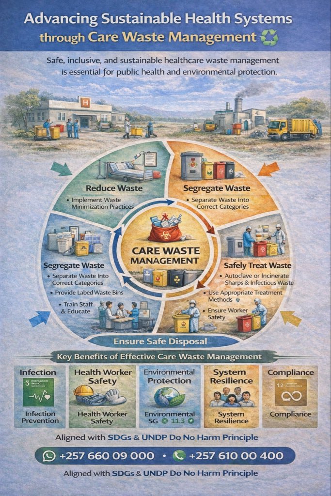 🇧🇮Care Waste Management saves lives 🏥♻️
Protecting people and the environment 🌍 through responsible public waste collection 🛒♻️
#SDGs 🎯 #DoNoHarm 🛡️