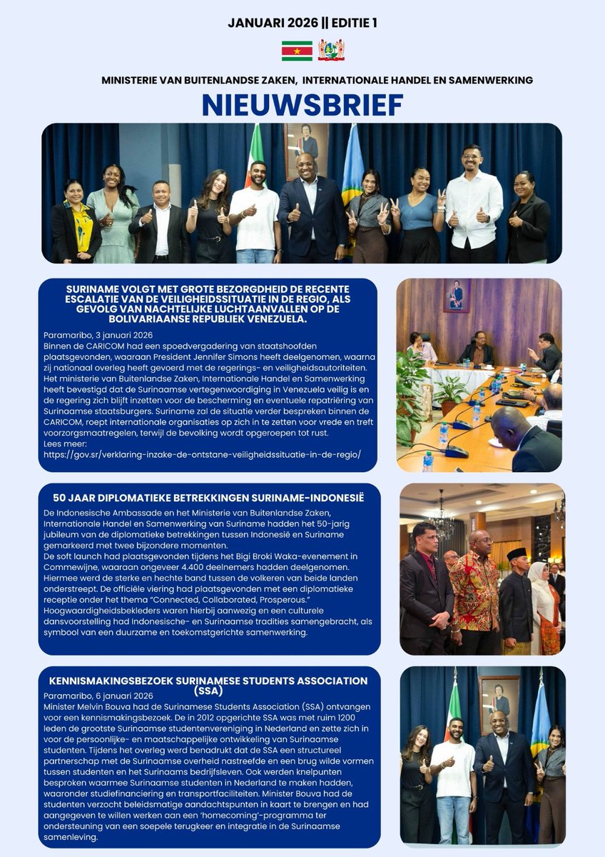Ministry of Foreign Affairs Suriname tweet media