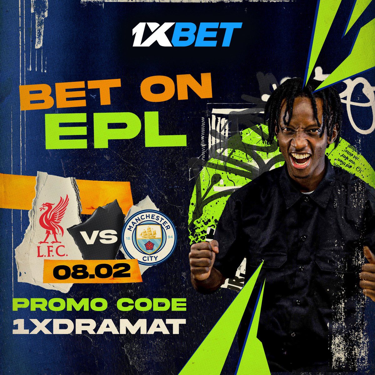 DramaT17's tweet photo. TWITTER:

🏴󠁧󠁢󠁥󠁮󠁧󠁿 Liverpool vs Manchester City — 08.02 💥

Goals? Guaranteed! 🤓

Great emotions?
Here with 1xBet: https://tinyurl

Promo code for my followers? 
1xDramaT https://t.co/HcVOBuSyxH