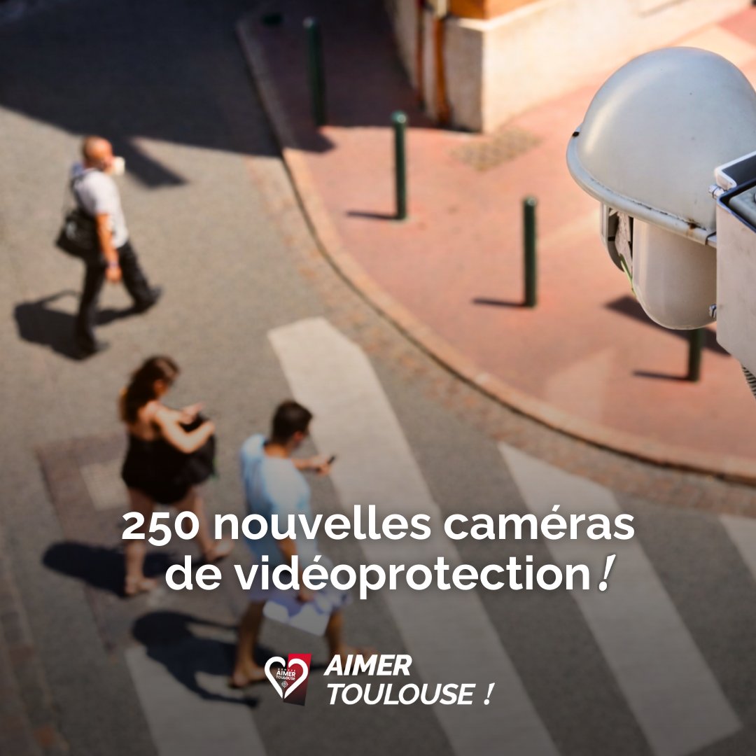 <a href="/JLM_Toulouse/">Jean-Luc Moudenc - Compte institutionnel</a> <a href="/Toulouse/">Toulouse - Mairie et Métropole</a> [#CMToulouse] <a href="/Toulouse/">Toulouse - Mairie et Métropole</a> poursuit le développement de la vidéoprotection avec l’installation de 250 nouvelles caméras sur son territoire, afin de renforcer la sécurité publique et l’accompagnement des forces de secours et de sécurité.