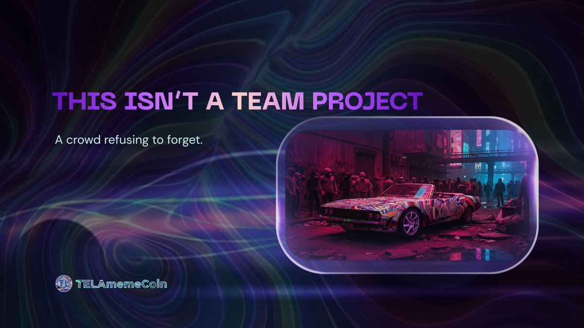 LARTmemeCoin's tweet image. This isn’t a team project.

It’s a crowd refusing
to forget something expensive,
public,
and unanswered.

That’s it.
#TELA #LostTeslaArt #Web3Culture #MemeMomentum