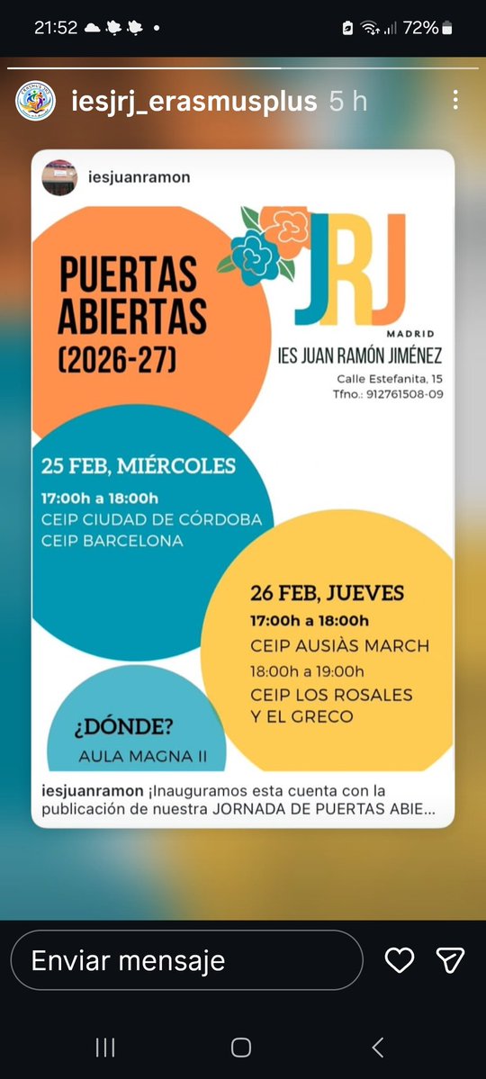 AMPA JuanRamónJiménez Villaverde (@ampajrj) on Twitter photo 