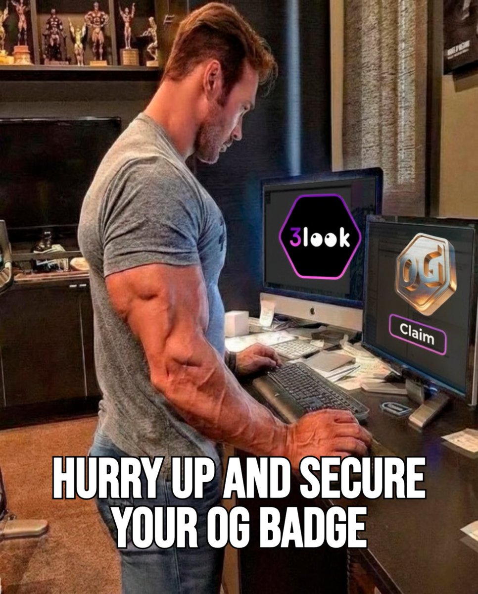 JaviQminer's tweet photo. OGs aren’t born… they position themselves first.
Secure your OG Badge on 3look before it’s too late. 🔥
https://t.co/BEwMHqYZnN
#3look #OGBadge #3lookCampaign #ClaimYourOG #EarlyAccess https://t.co/rwbhD2r6L0