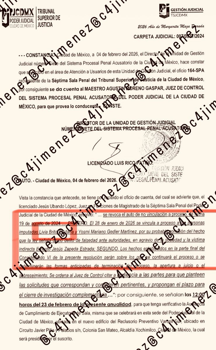 c4jimenez's tweet photo. VINCULAN a PROCESO a LIVIA BRITO @liviabritoof 
Tras 2 años, un magistrado ordenó procesarla por el delito de Falsedad de Declaraciones.
Desde 2024 el paparazzi Zepeda, y la abogada @Angela_FriasA la denunciaron, luego de q mintió ante la autoridad, negando agredir al fotógrafo. https://t.co/g4kkmrDyfH