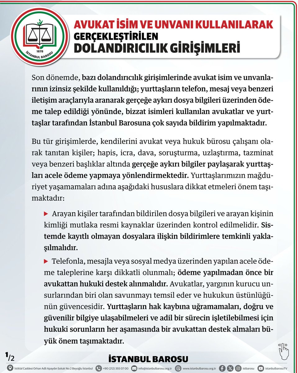 İstanbul Barosu tweet media