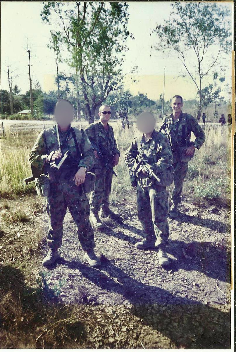Lance Corporal Michael Kruger (unblurred left) &amp; Corporal Tim Aplin (unblurred right), Timor 2000. Later, when a sergeant, Tim gave up his rank when transferring later to the 2nd Commando Regiment. Discover Tim’s life story in our latest podcast. linktr.ee/LOTL