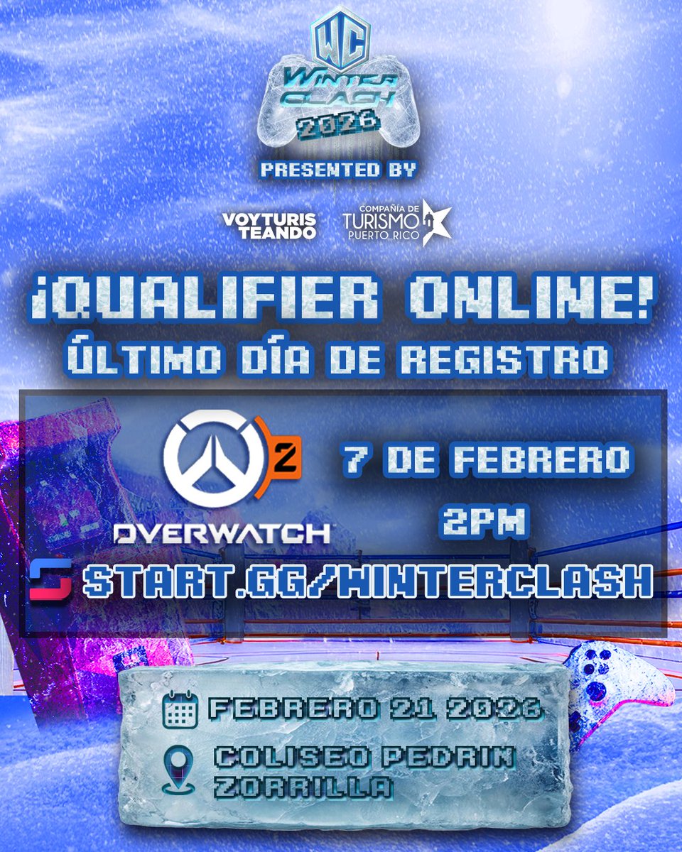¡ATENCIÓN, ATENCIÓN! 🗣

▶ Último día de registro para el QUALIFIER ONLINE de OVERWATCH 🏆

¿Cuándo será?
🗓Mañana 7/2 desde las 2 PM.

En vivo por📺Twitch.tv/nitepulsemedia

Reúne a tu equipo y compite para llegar a #WC2026. Regístrate YA👇🏽
🔗start.gg/tournament/win…

Recuerda