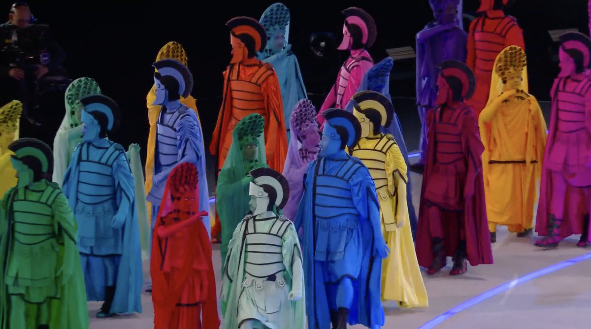 Olympics's tweet photo. Italy lights up with music and colour! 🌈😍

A trio of iconic Italian opera maestros - Verdi, Puccini and Rossini - lay the soundtrack to this beautifully powerful scene. 

#MilanoCortina2026 | #OpeningCeremony https://t.co/j3d8RabVJq