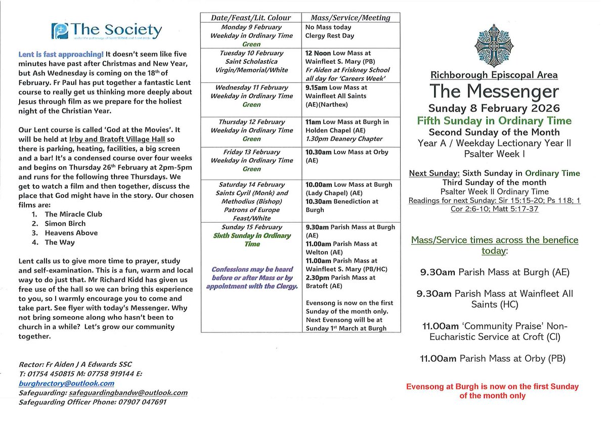 burghrectory's tweet photo. Hi Everyone

Here is our weekly pew sheet to show you what's happening this week and in the near future (see notices on left-hand side) across our family of churches.

It has been wonderful to see new faces coming to church recently!

From all of us

Burgh and Wainfleet Group https://t.co/4DKYtgL436