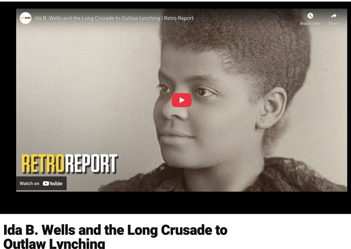 I like sharing individual stories in class. It connects students with history more than dates &amp; events. <a href="/RetroReport/">Retro Report</a> can help me (and you) do just that. Check out this video &amp; lesson plan on Ida Wells. You can type her name in the search for a quick find!