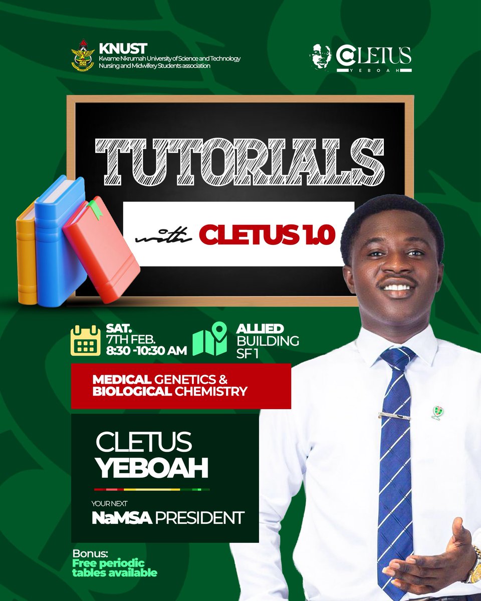 ___Cletus's tweet photo. Learning is easier when we grow together. 
Join me for an engaging tutorial session designed to break down complex concepts, strengthen understanding, and boost academic confidence.

Come with your questions. 
Leave with clarity, insight, and the motivation to excel. https://t.co/KN4KLwV8UU