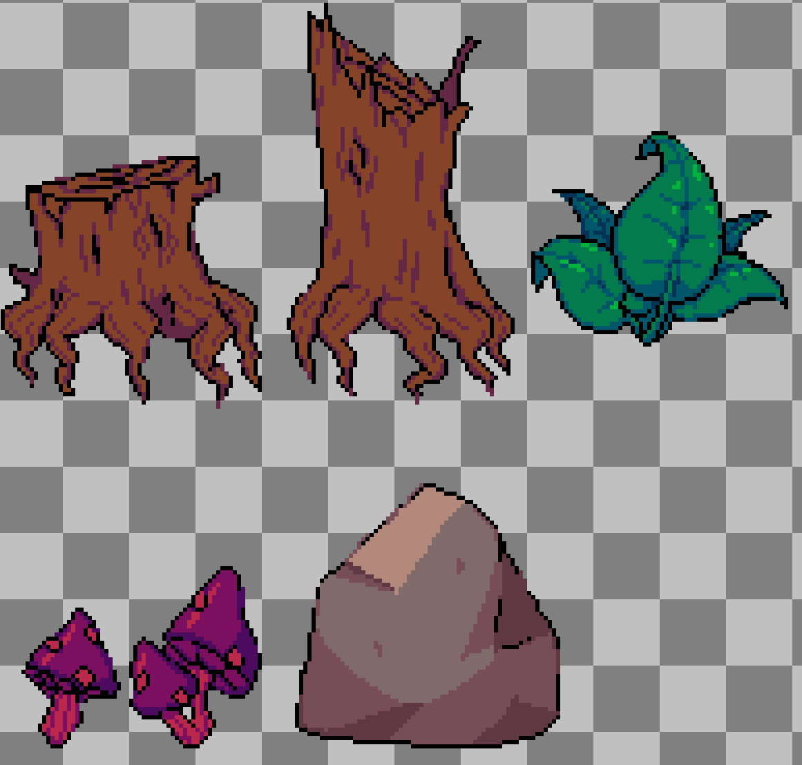 The rework hasn't really started yet, but we're choosing to just clean up the og file since that nasty bug was fixed. I want to show footage of the rework when at least ricochet is finished

In the mean time, I been updating the plains tileset. Have some decor

#totoddities