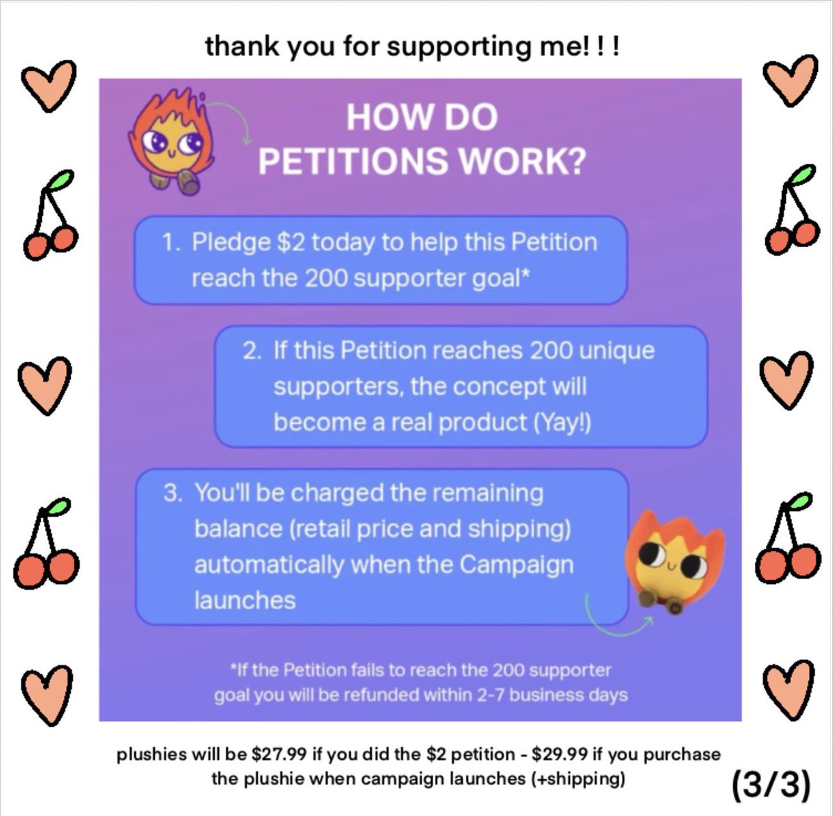 veryluckyclover's tweet photo. plushie petition for Cherry Critters is now open!
look at my pinned  for more information &amp; to pledge!🍒 https://t.co/OOQr9p4KjH