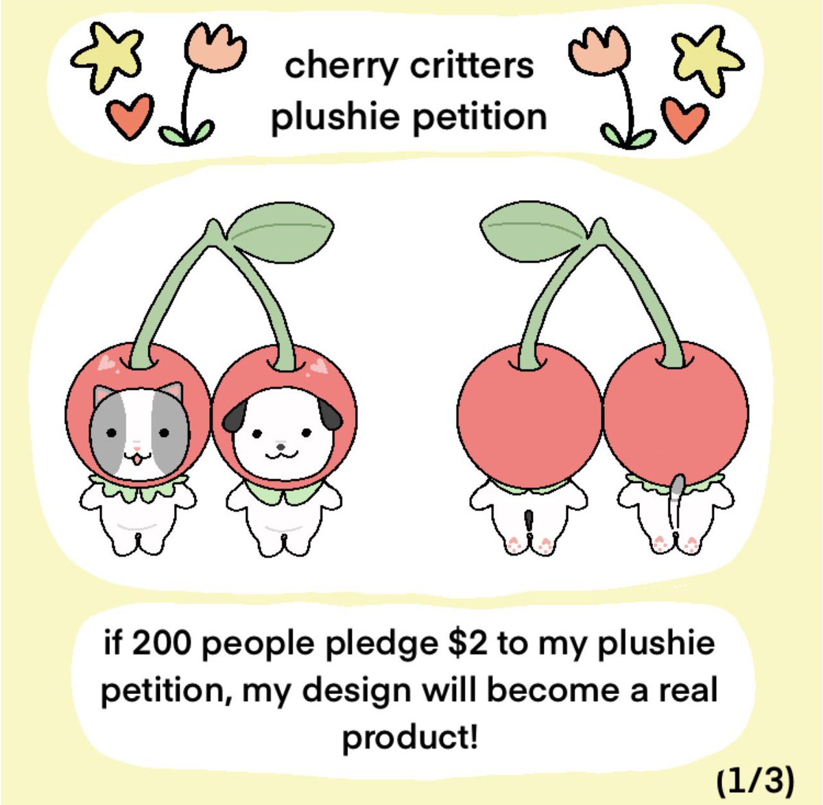 veryluckyclover's tweet photo. plushie petition for Cherry Critters is now open!
look at my pinned  for more information &amp; to pledge!🍒 https://t.co/OOQr9p4KjH