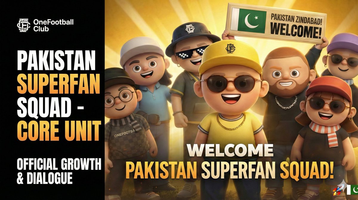 True adoption breaks barriers. 🇵🇰

Proud to announce that the Pakistan Superfan Squad has solidified into a core unit.
What makes this special.? In a region where female participation in Web3 is rare, we are proud to have Elina in our ranks. 💪
This proves <a href="/OneFootball/">OneFootball</a> is for
