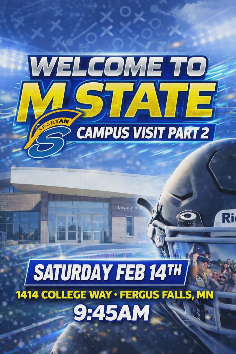 Campus Visit &amp; Tour Part ✌️
  Saturday February 14th

📍Ⓜ️State -Fergus Falls (Legacy Hall)
     1414 College Way
#ComeBallNFergusFalls ⚔️