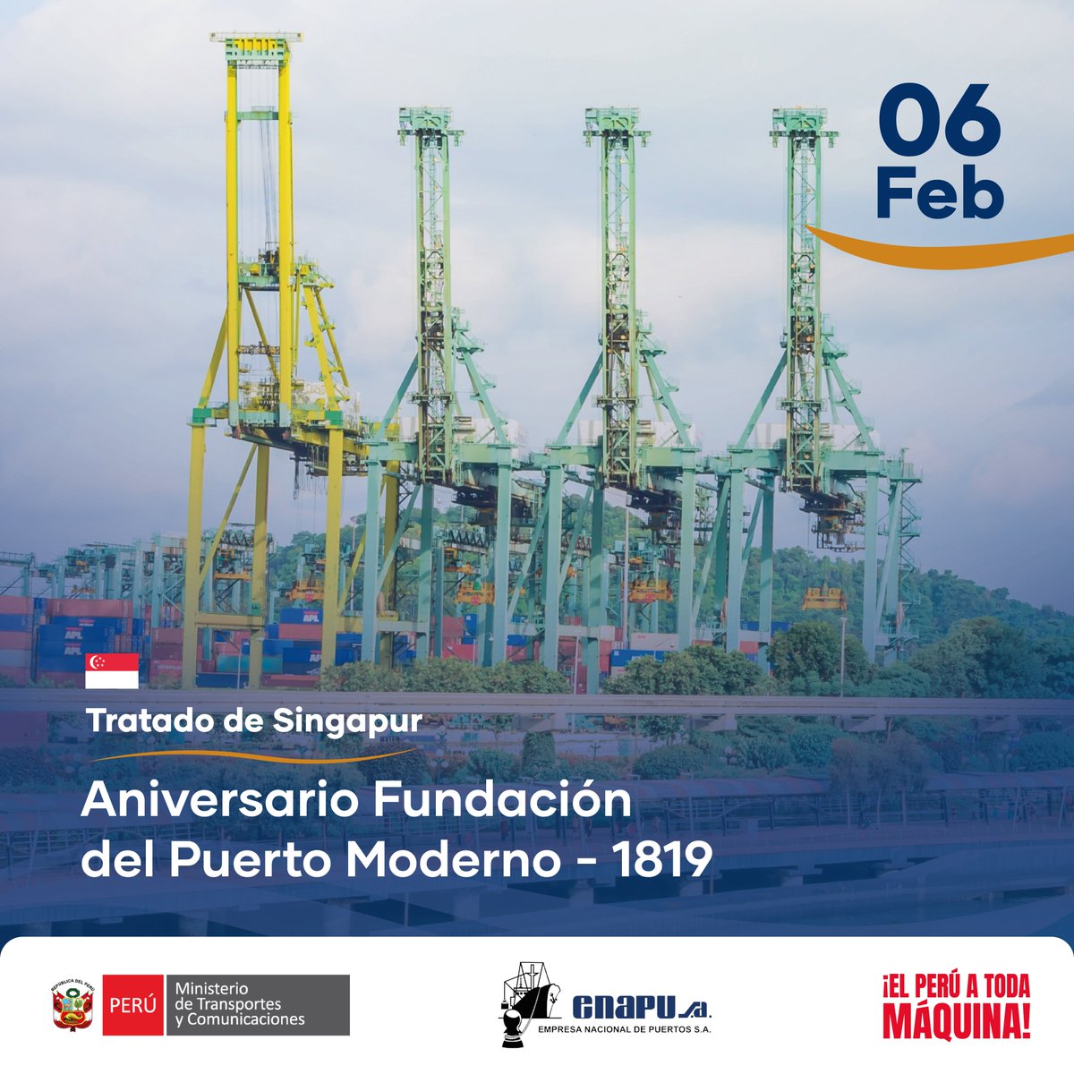 🚢 El Puerto de Singapur conmemora hoy un nuevo aniversario, reafirmando su liderazgo en el comercio marítimo y la logística global. Desde ENAPU, saludamos a todo el equipo de <a href="/MPA_Singapore/">MPA Singapore</a>, reconociendo su vigencia en el sistema portuario. #ENAPUenElMundo  #PuertoDeSingapur