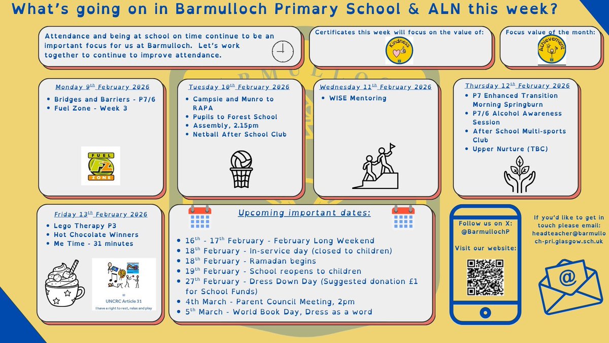 BarmullochP's tweet photo. Next week’s calendar 🗓️ w.b. 09.02.26 #communication https://t.co/K82zOBpMCe