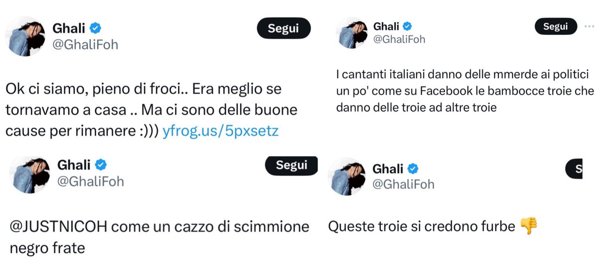 Per quelli che piagnucolano per Andrea Pucci a Sanremo 2026, blaterando di razzismo e misoginia (le solite balle quando vogliono infangare qualcuno), diteci, come mai allora questo tizio andava bene?

Ipocriti.