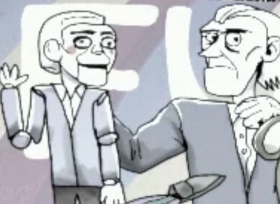MysticalWaffle's tweet photo. The most heartbreaking thing about Michael is how in FNAF 6 there’s this drawing that clearly depicts the Afton family, and how Michael’s  supposedly the dummy controlled by Afton Having no real freedom of his own.. https://t.co/HL97l4I9rt
